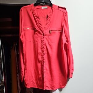 Calvin Klein Coral Button-Down Shirt
